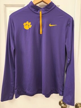 Nike Purple Quarter-Zip Pullover with Yellow Accents